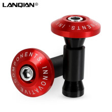 (Red) Motorcycle Handle Bar End Cap Anti Vibration Slider Plug For 65 85 125