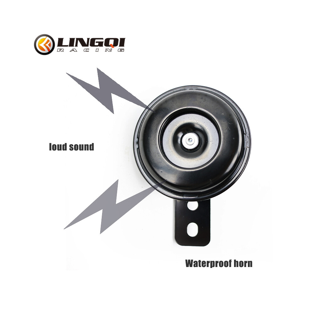 Ling Qi 12V 1.5A 105Db Metal Electric Loud Horn Speaker Trumpet Black 9123213541052