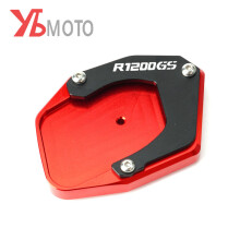 (Red) Motorcycle Aluminum Side Stand Kickstand Enlarge Support For BMW r1200gs