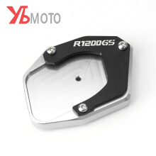 (Silver) Motorcycle Aluminum Side Stand Kickstand Enlarge Support For BMW r1200gs
