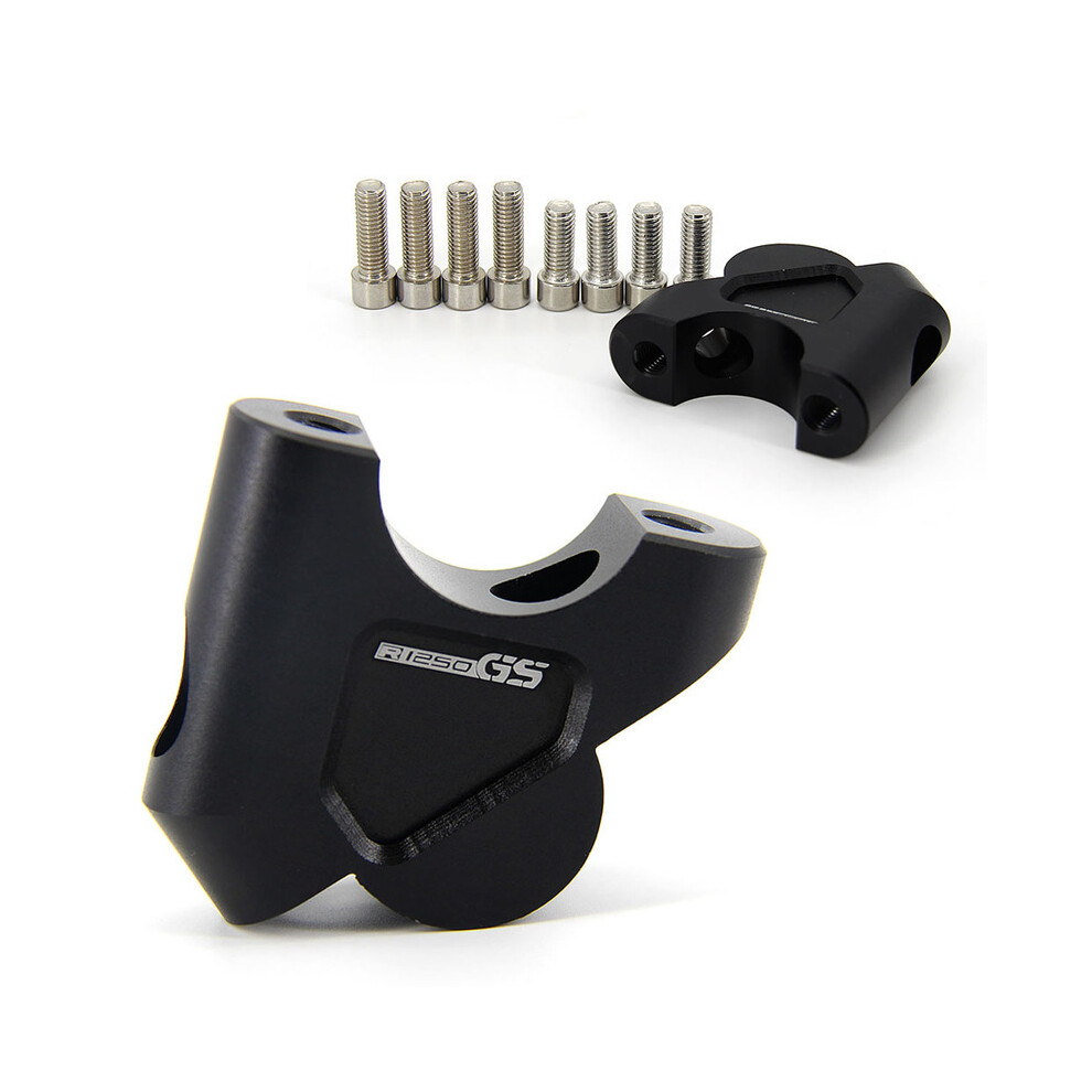 (R1250gs-) Handlebar Mount Risers Clamp For Bmw R1200gs R1250gs Lc Adventure Riser Black 882619854058