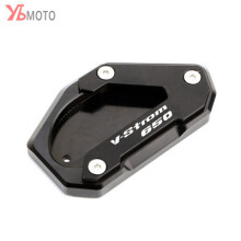 (Black-A) Vstrom 650 Accessories Stand Extension plate Gold Black Red For Suzuki
