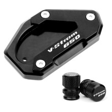 (Black-A Combo) Vstrom 650 Accessories Stand Extension plate Gold Black Red For Suzuki