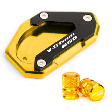 (Gold-A Combo) Vstrom 650 Accessories Stand Extension plate Gold Black Red For Suzuki