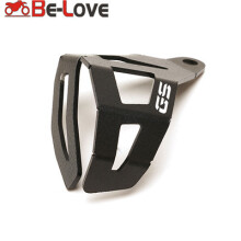 (Black GS) Motorcycle Accessories Rear Brake Fluid Reservoir Guard Cover Protection