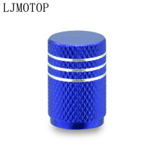 (1 PCS Blue) Motorcycle Accessorie Wheel Tire Valve Stem Caps CNC Airtight Covers For