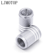 (2 PCS Silver) Motorcycle Accessorie Wheel Tire Valve Stem Caps CNC Airtight Covers For
