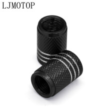 (2 PCS Black) Motorcycle Accessorie Wheel Tire Valve Stem Caps CNC Airtight Covers For