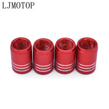 (4 PCS Red) Motorcycle Accessorie Wheel Tire Valve Stem Caps CNC Airtight Covers For