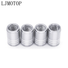(4 PCS Silver) Motorcycle Accessorie Wheel Tire Valve Stem Caps CNC Airtight Covers For