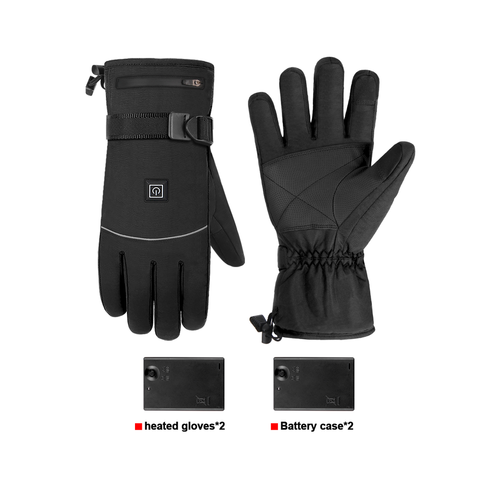 (Xxl, A2 With Battery Case) Heated Gloves Battery Powered Winter Thermal Motorcycle Heating Gloves 882619859992