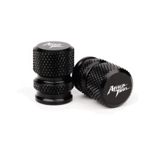 (2pcs valve cap black) Motorcycle Kickstand Enlarger Side Stand Extension Pad Valve Caps For