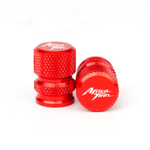 (2pcs valve cap red) Motorcycle Kickstand Enlarger Side Stand Extension Pad Valve Caps For