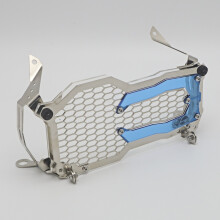 (Stainless Steel B) Motorcycle Headlight Protector Grille Guard Cover Protection Grill For
