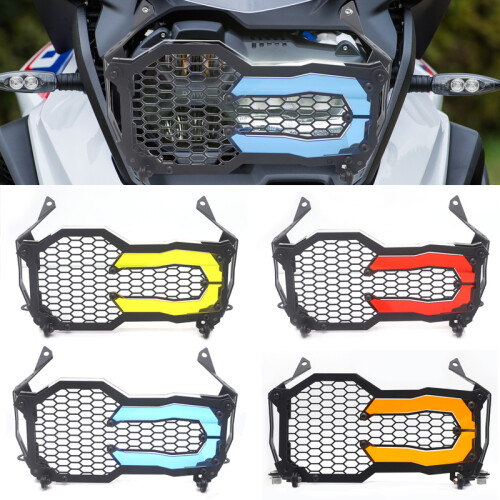(B blue) Motorcycle Headlight Protector Grille Guard Cover Protection Grill For 1