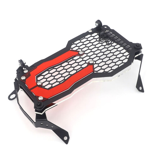 (A red) Motorcycle Headlight Protector Grille Guard Cover Protection Grill For