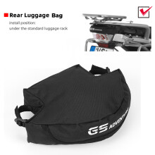 (Black2) FOR BMW R1200GS R 1200 GS LC ADV R 1250GS Adventure Rear Frame Bag Rear