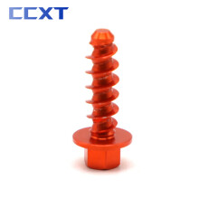 (10Pcs Orange) 10Pcs CNC Aluminum Self Tapping Screw Bolts Kit For Husqvarna FE TE FC