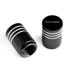 (Black2) FZS1000 Fazer Tire Valve Cap Motorcycle Aluminum Airtight Cover For Yamaha