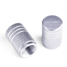 (Silver2) FZS1000 Fazer Tire Valve Cap Motorcycle Aluminum Airtight Cover For Yamaha