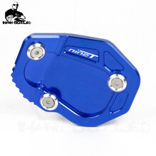 (nineT LOGO BLUE) Motorcycle Accessorie Side Stand Enlarger Extension Plate For BMW R Nine
