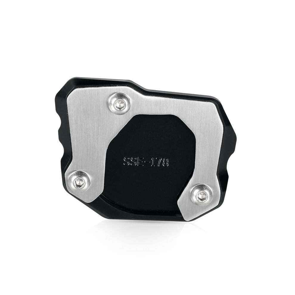 (Black) Motorcycle F700 Gs Foot Side Stand Enlarger Plate Kickstand Enlarge Extension Black 882619873448