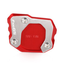 (red F700GS logo) Motorcycle F700 GS Foot Side Stand Enlarger Plate Kickstand Enlarge Extension