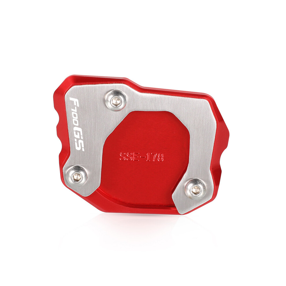 ( F700gs Logo) Motorcycle F700 Gs Foot Side Stand Enlarger Plate Kickstand Enlarge Extension Red 882619873431