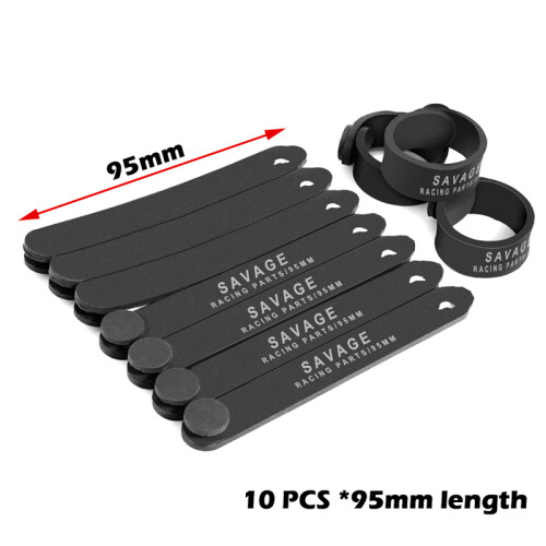 (Set B Black) Fixing Tension Strap Silicone Bandage Universal Motorcycle Accessories