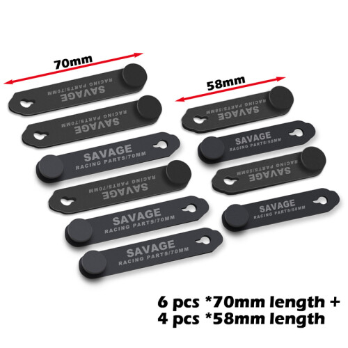 (Set A Black) Fixing Tension Strap Silicone Bandage Universal Motorcycle Accessories