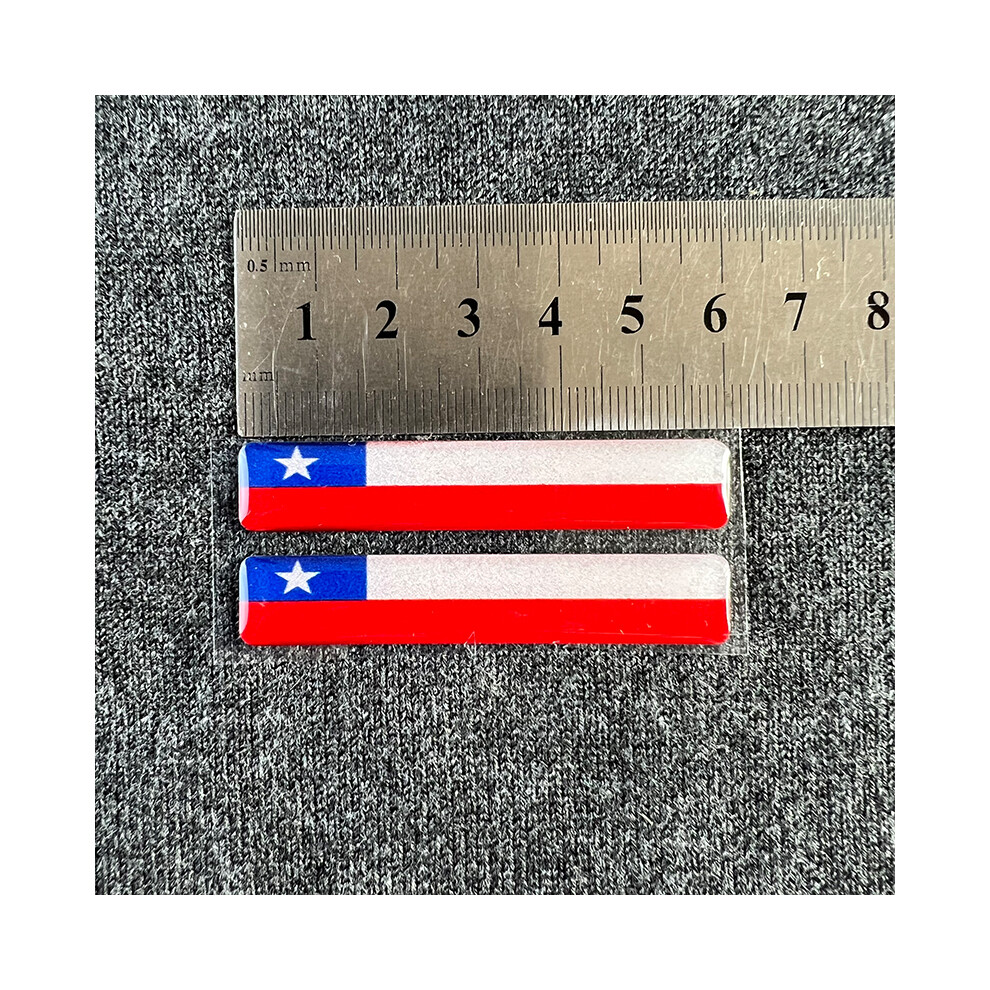 (Chile) Global Country Flag Stickers 3D Reflective Decals 6Cm Car Motorcycle Accessories 882619874063