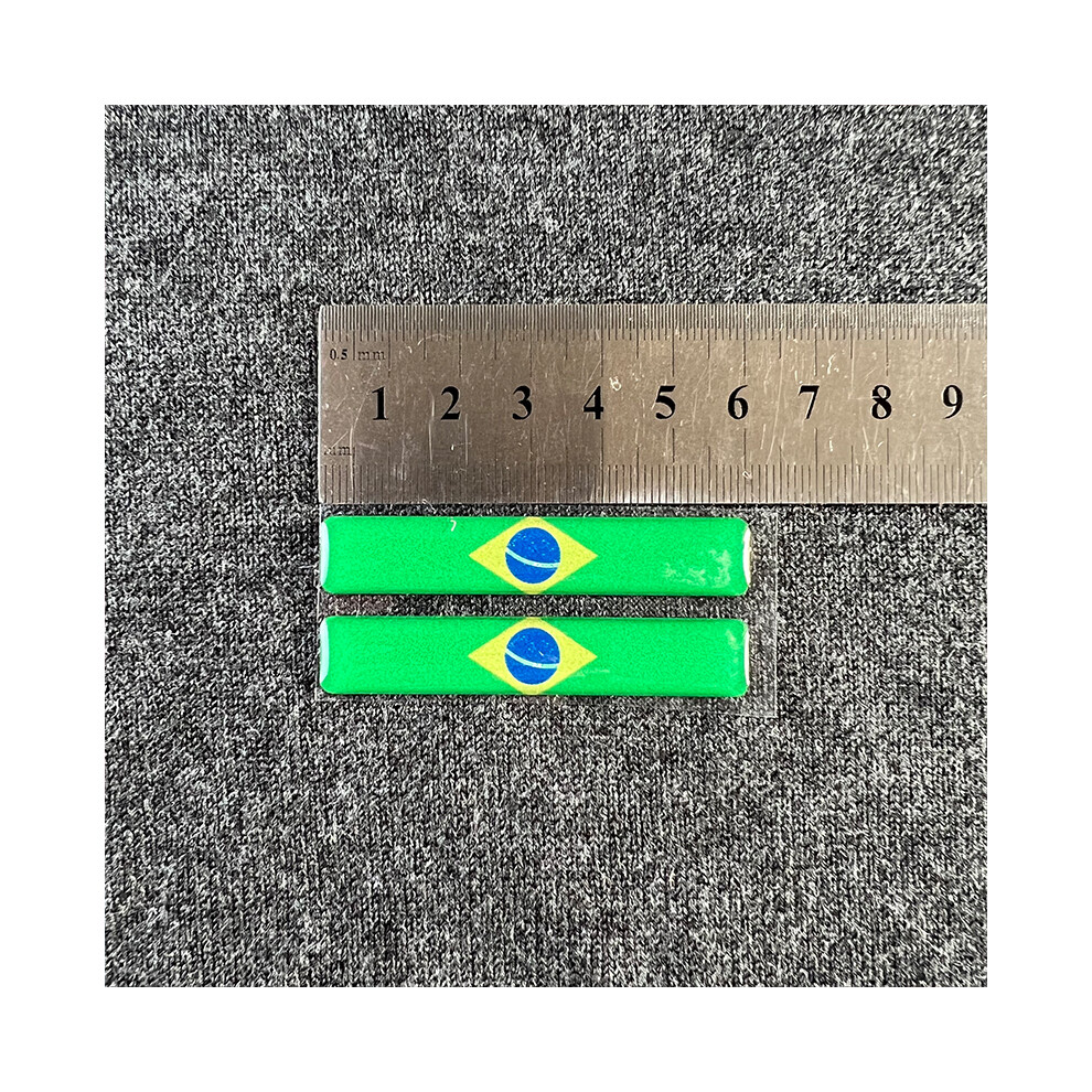 (Brazil) Global Country Flag Stickers 3D Reflective Decals 6Cm Car Motorcycle Accessories 882619874070
