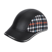 (black plaid) Motorcycle Helmet For Women Bike Men's Open Face Half-helmet Adults Equipment