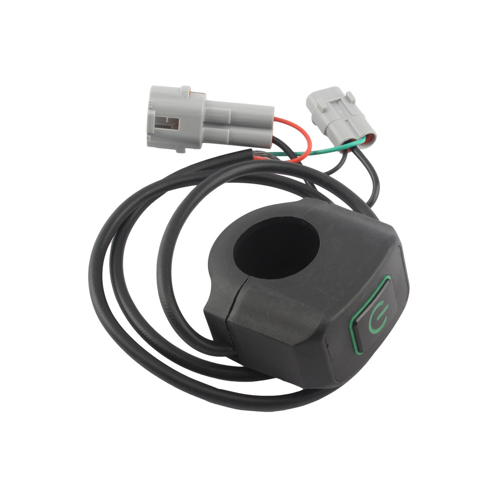 (Green) Motorcycle Headlight Switch Modified Control Handlebar Mount With Led Green 9123213475197