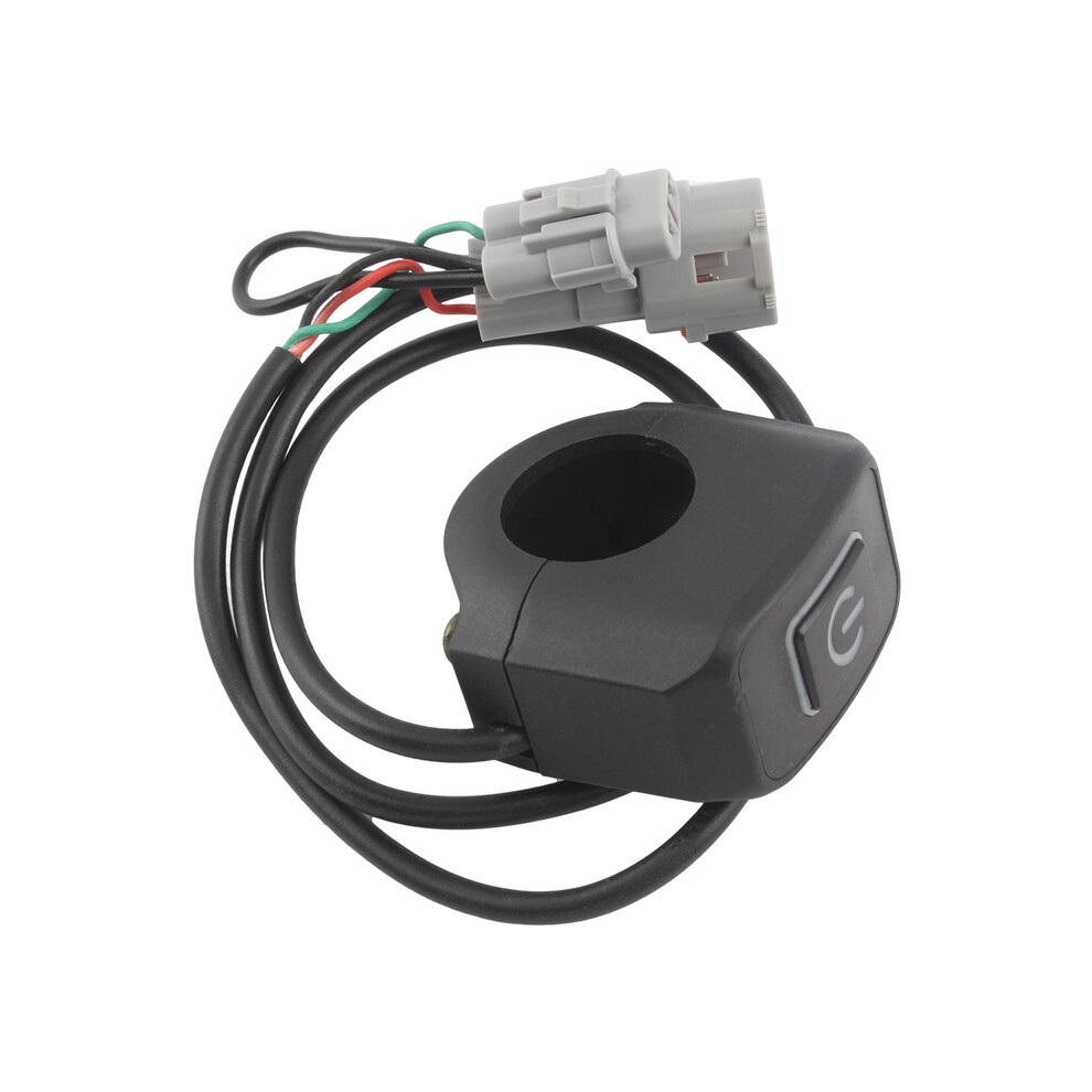 (White) Motorcycle Headlight Switch Modified Control Handlebar Mount With Led White 9123213475203