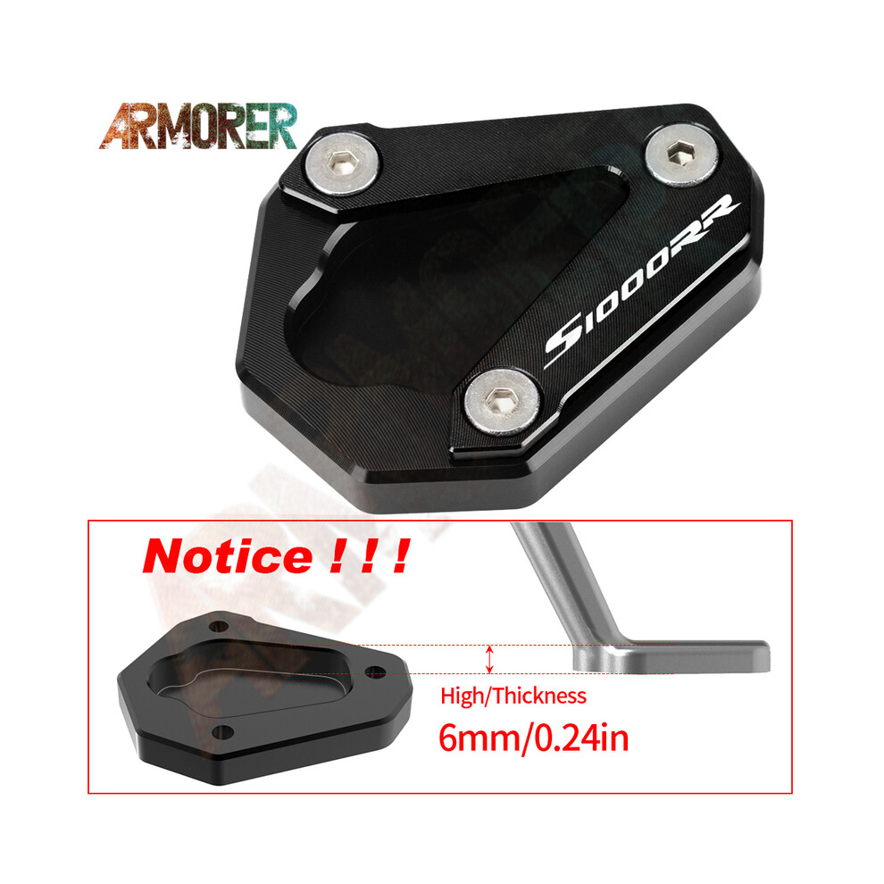 (S1000rr Logo ) S1000r Kickstand Side Stand Enlarge Pad Motorcycle Accessories For Bmw Black 882619882792