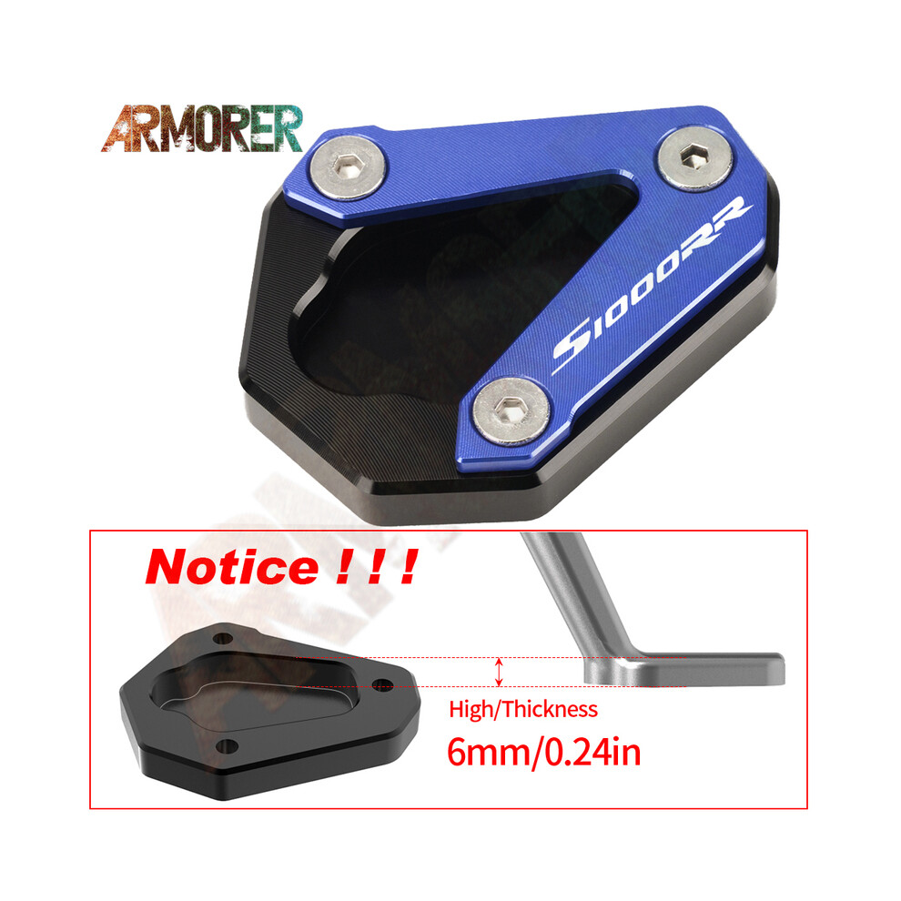(S1000rr Logo ) S1000r Kickstand Side Stand Enlarge Pad Motorcycle Accessories For Bmw Blue 882619882815