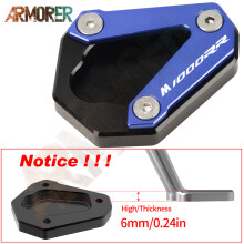 (M1000RR LOGO Blue) S1000R Kickstand Side Stand Enlarge Pad Motorcycle Accessories For BMW