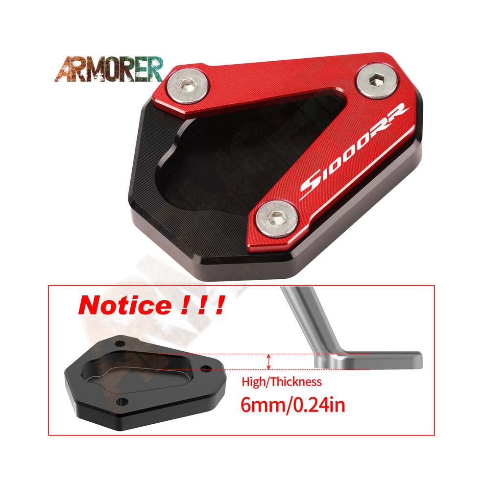 (S1000rr Logo ) S1000r Kickstand Side Stand Enlarge Pad Motorcycle Accessories For Bmw Red 882619882839