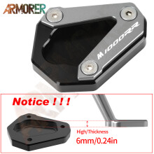 (M1000RR Titanium) S1000R Kickstand Side Stand Enlarge Pad Motorcycle Accessories For BMW