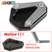 (NO LOGO Titanium) S1000R Kickstand Side Stand Enlarge Pad Motorcycle Accessories For BMW