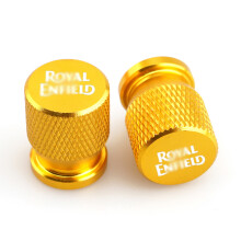 (Gold) Motorcycle Tire Valve Caps For Royal Enfield Bullet/Meteor/Classic 350