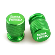 (Green) Motorcycle Tire Valve Caps For Royal Enfield Bullet/Meteor/Classic 350