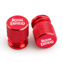 (Red) Motorcycle Tire Valve Caps For Royal Enfield Bullet/Meteor/Classic 350