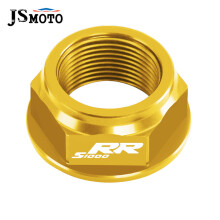 (S1000RR Gold) For BMW S1000R S1000RR CNC Swing Arm Pivot Shaft Nut Screw Bolt Protection