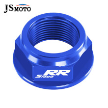 (S1000RR Blue) For BMW S1000R S1000RR CNC Swing Arm Pivot Shaft Nut Screw Bolt Protection