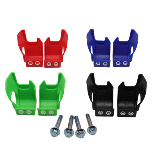 (Black) Motorcycle Front Pair Fork Shoe Protector Cover Guard Kit For Yamaha YZ 1