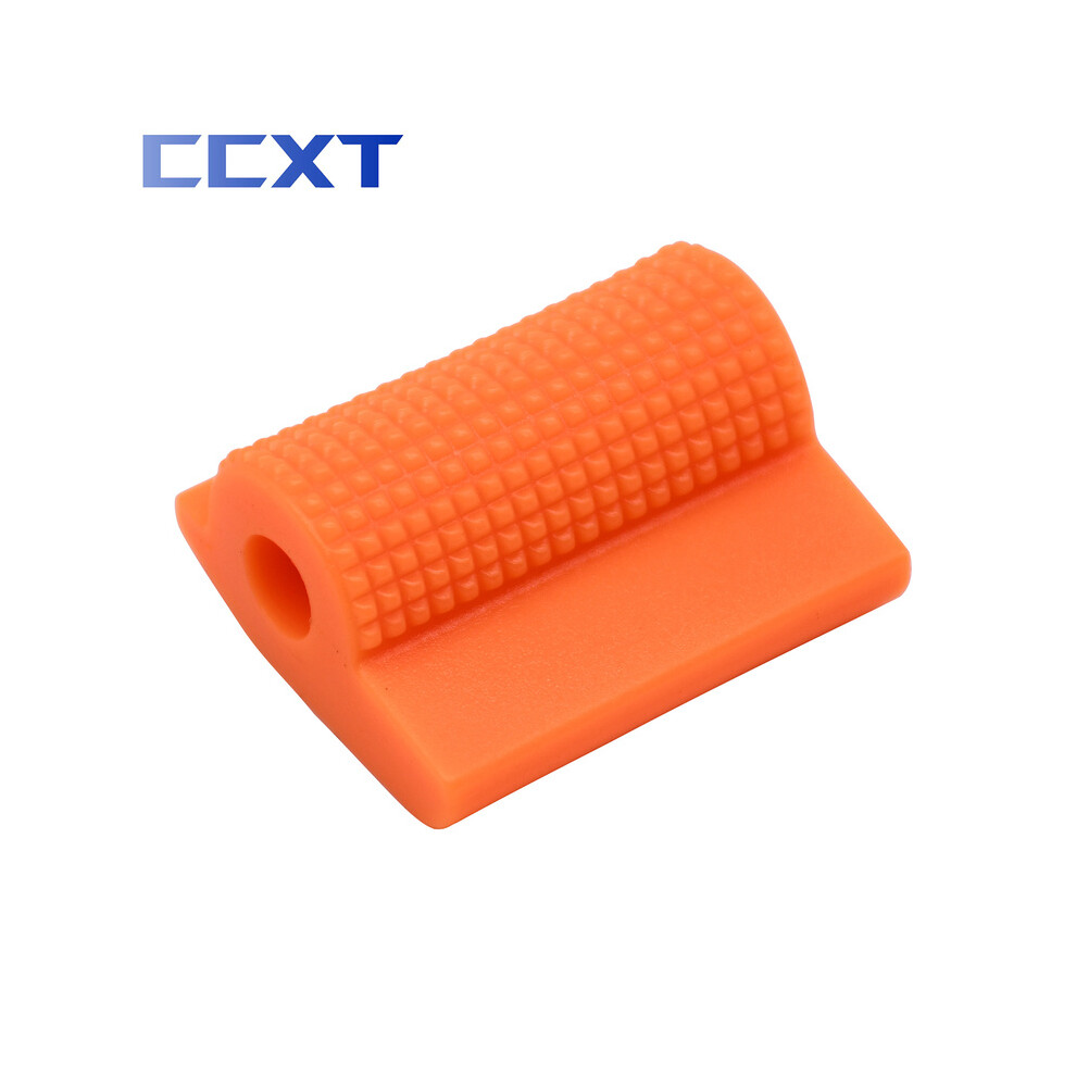 (Orange) Motorcycle Universal Parts Shift Gear Lever Pedal Rubber Cover Toe Gel Orange 882619892371