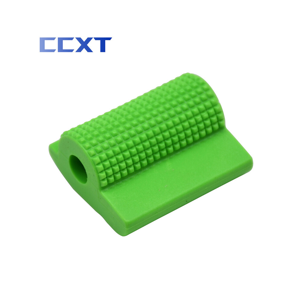 (Green) Motorcycle Universal Parts Shift Gear Lever Pedal Rubber Cover Toe Gel Green 882619892357