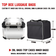 (28L top box bag) For BMW R1200GS R1250GS Adv Black Inner Bags R1250 R1250 gs adventure
